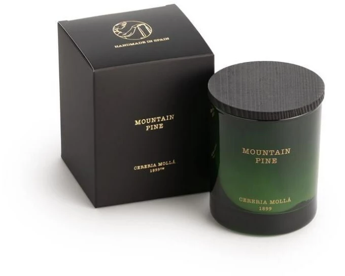 Cerería Mollá Mountain Pine im Glas Pflanzenwachs Grün 230 g
