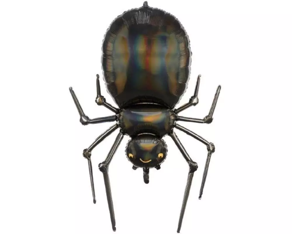 Partydeco Ballons Folienballon Spinne 60 x 101 cm, Schwarz