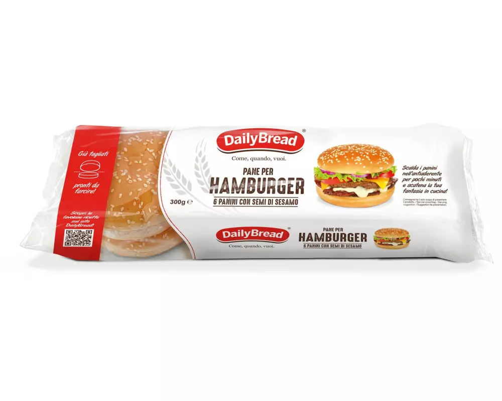 jaus Daily Bread Burger Buns Sesam geschnitten 6 Stück