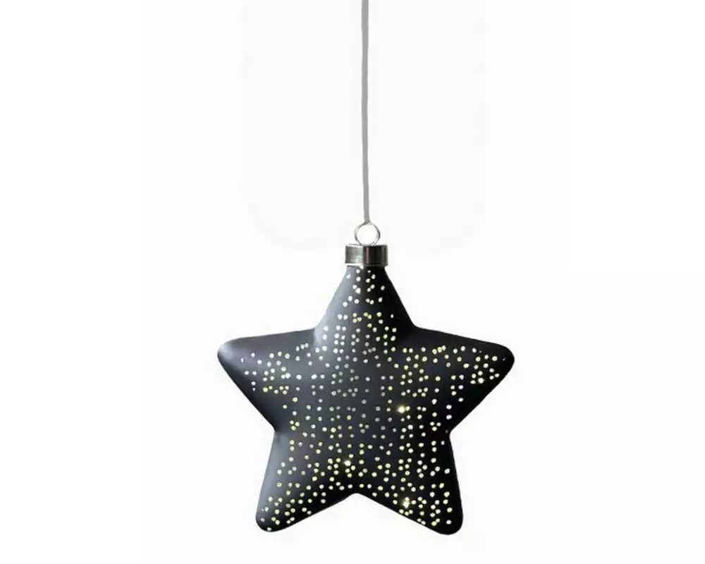 Dameco LED Hänger Stern Glas, 15 cm x 5.3 cm