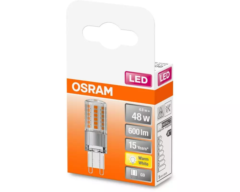 OSRAM Lampe Star Pin 50, 4.8W, G9 Warmweiss (WW)