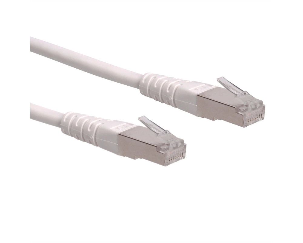 ROLINE Patchkabel Cat.6 (Class E) S/FTP (PiMF), weiß, 0,5 m