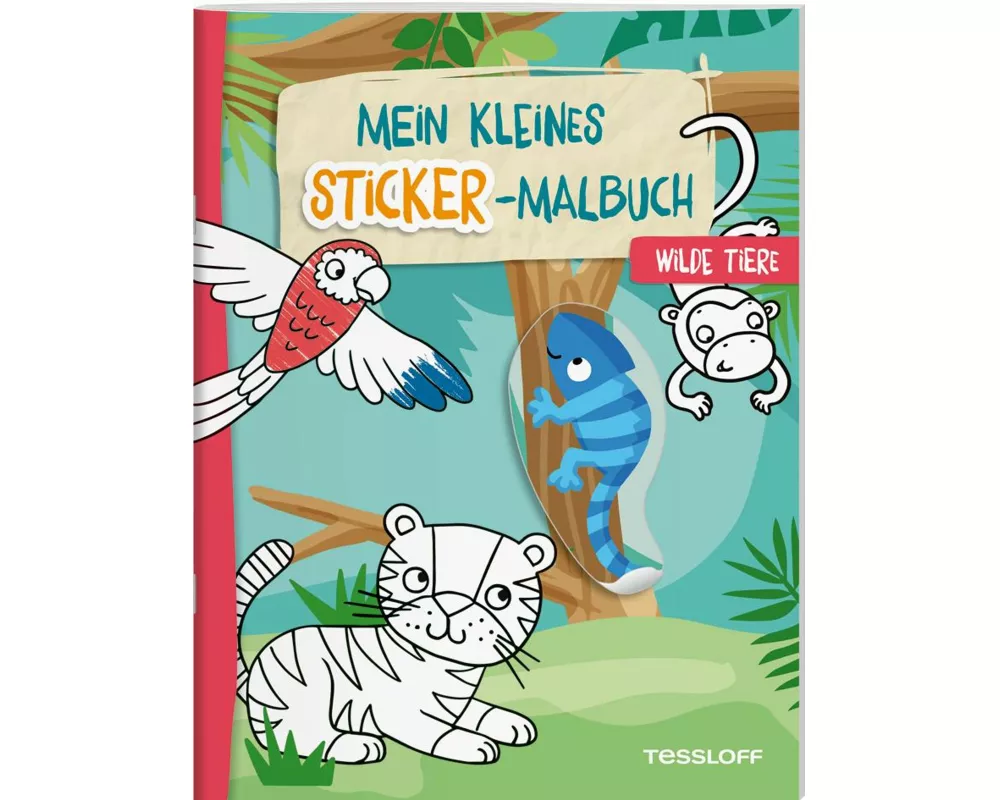 Mein kleines Sticker-Malbuch. Wilde Tiere