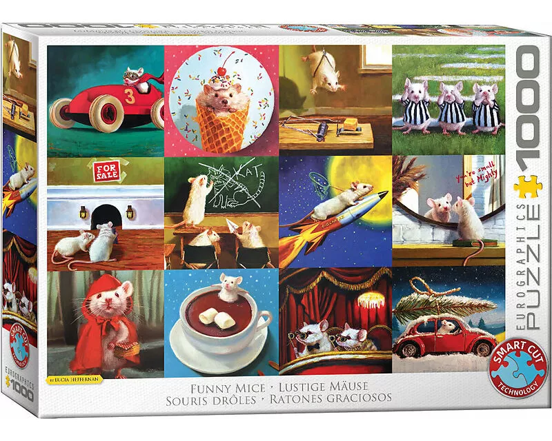 Puzzle 1000 Teile - Lucia Heffernan: Funny Mice