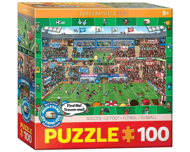 Kinder Puzzle 100 Teile - Soccer -Spot & Find