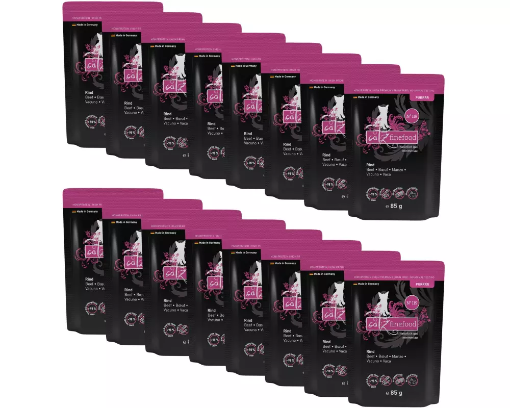 catz finefood Nassfutter Purrrr No.119 Rind, 16 x 85 g