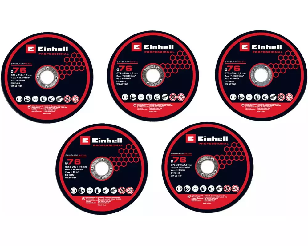 Einhell Professional 5tlg. 76 mm Trennscheiben Set