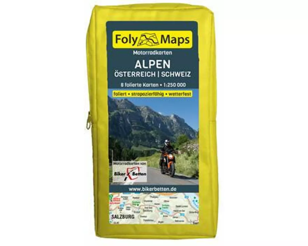 FolyMaps Motorradkarten Alpen Österreich Schweiz