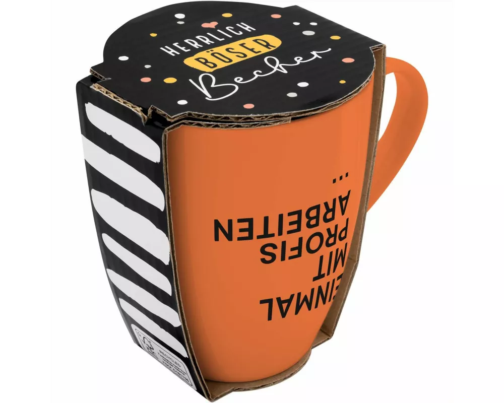 Tasse mit Motivdruck "Einmal mit Profis arbeiten...", mit Banderole