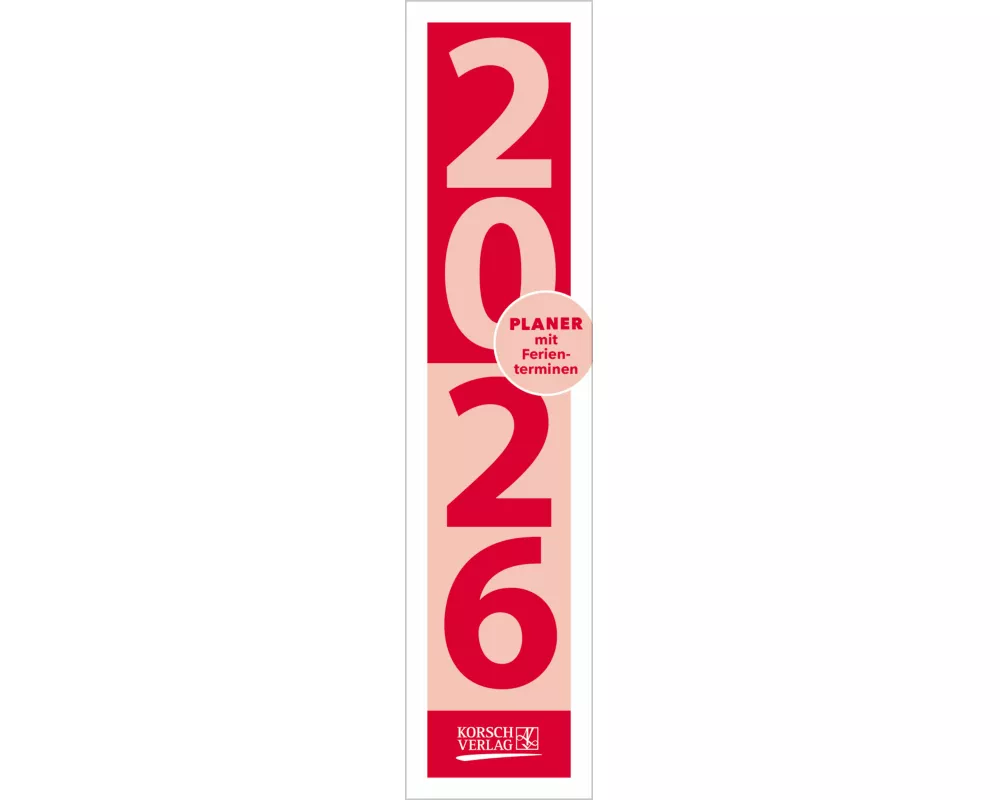 Streifenplaner Compact Rot 2026