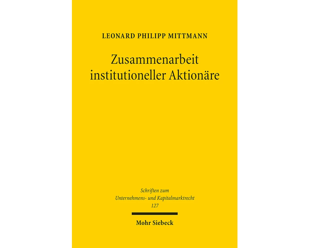 Zusammenarbeit institutioneller Aktionäre