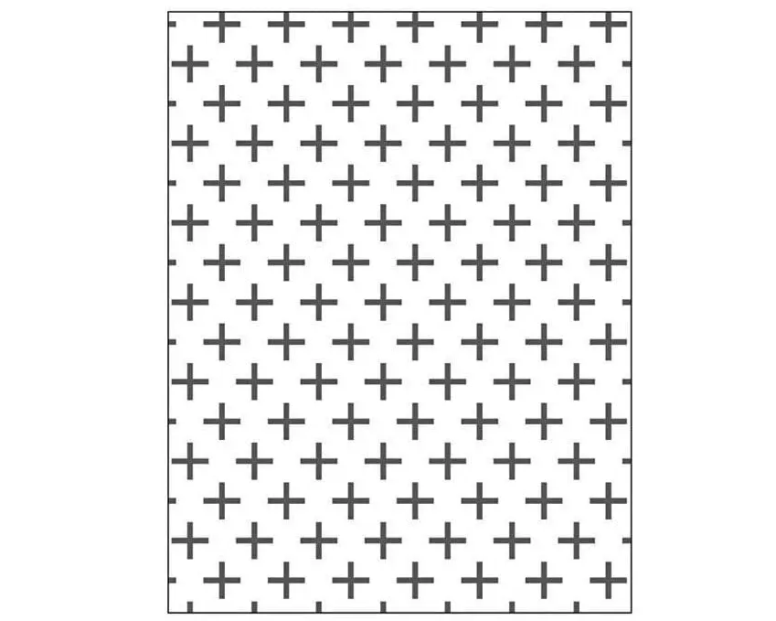 Creativ Company Prägeschablone 11 x 14 cm, Kreuzmuster