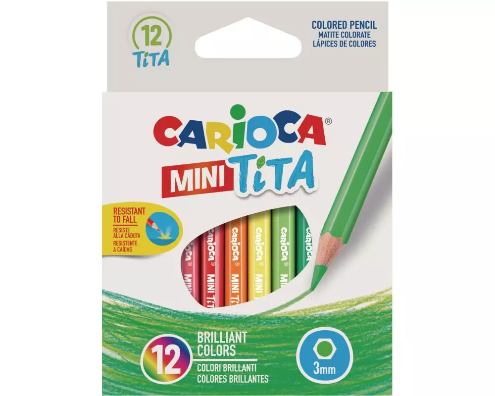 Carioca Farbstifte Mini Tita 12 Stück, Mehrfarbig