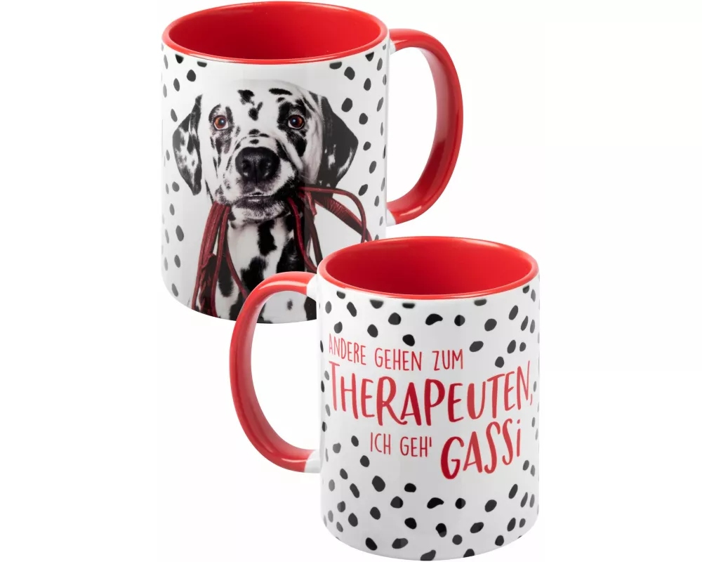 mug - DOG -Gassi - inner red