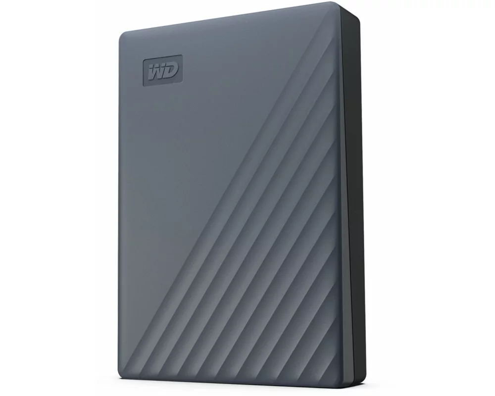 WD My Passport, 4TB, portable HDD, Gray