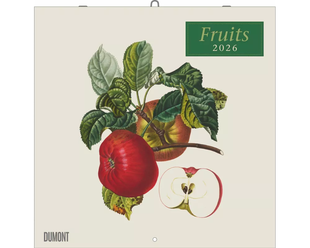 DUMONT - Fruits 2026 – Broschüren-Wandkalender 30 x 30 cm mit historischen Obst-Illustrationen von Pierre Antoine Poiteau, Retro-Dekoration für Küche