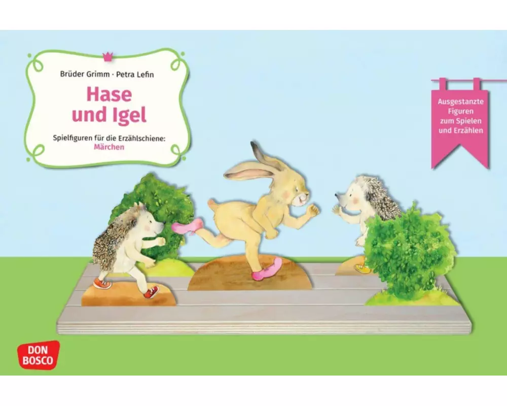 Hase und Igel. Erzählschienen-Figurenset