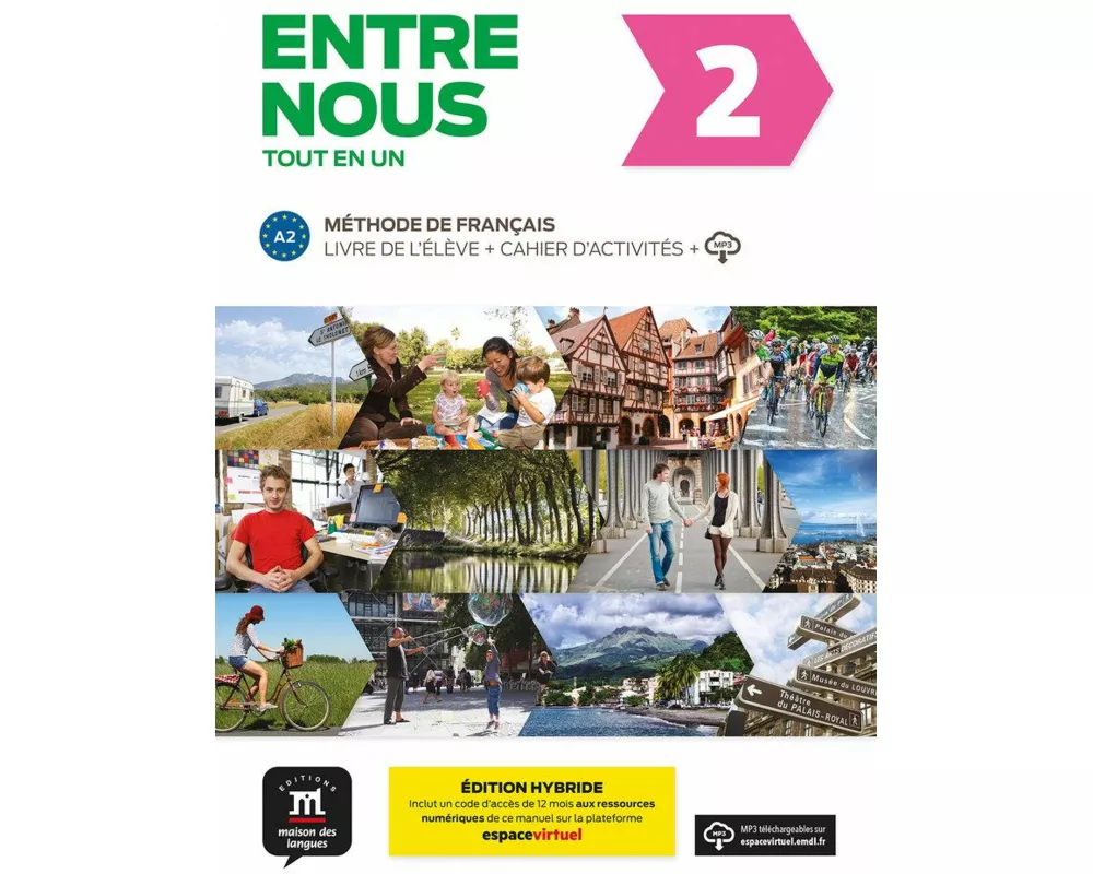 Entre nous 2 - Livre de l'eleve + cahier d'activites + audio download