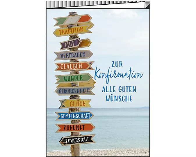 Doppelkarte. Zur Konfirmation (Schilder)