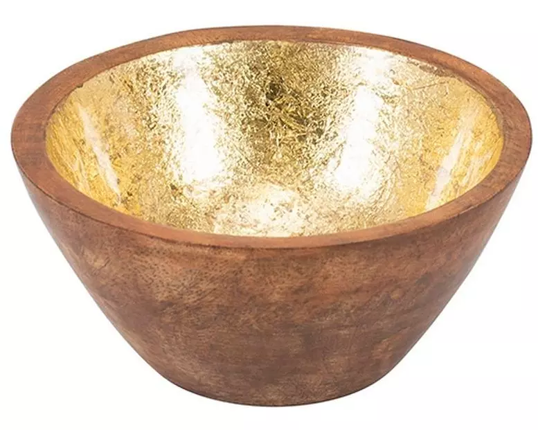 Kadastar Schale Shine Ø 10 cm, 1 Stück, Braun/Gold