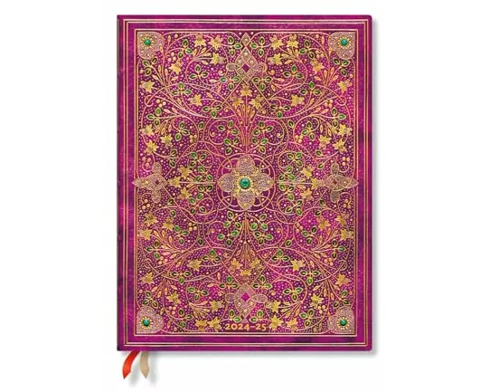 Diamond Jubilee (Sangorski & Sutcliffe) Ultra 12-month Vertical Hardback Dayplanner 2025 (Elastic Band Closure)