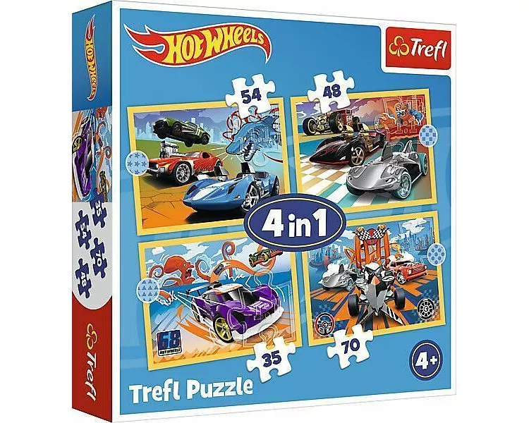 4 in 1 Puzzle - Hot Wheel