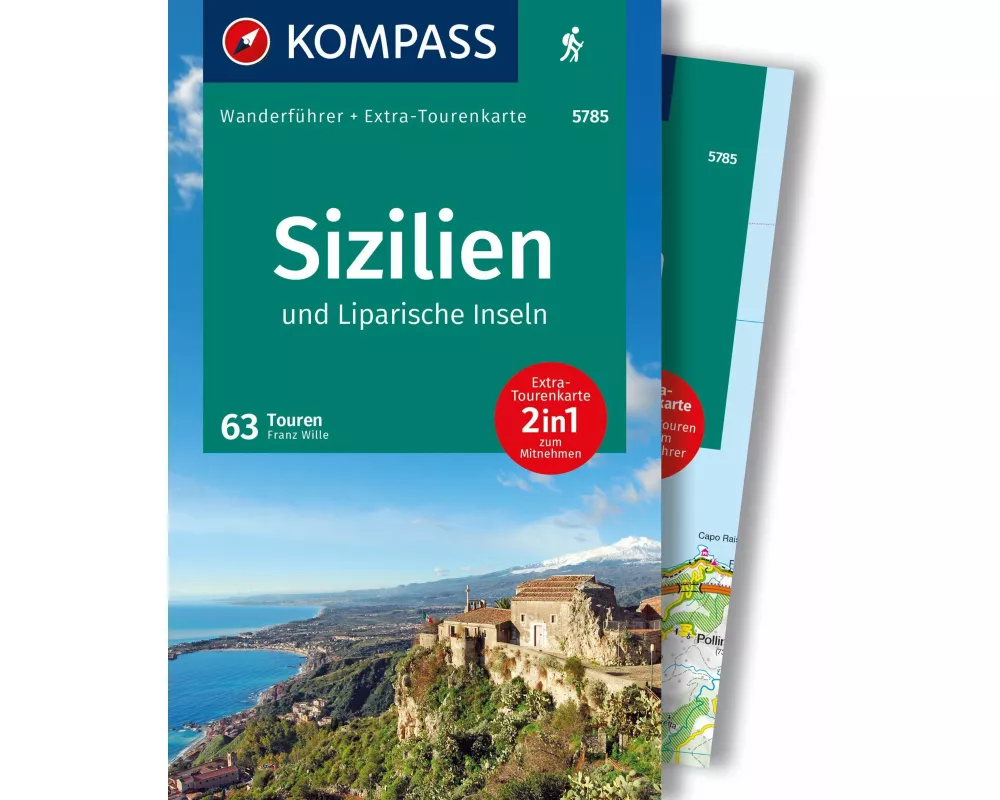 KOMPASS Wanderführer Sizilien und Liparische Inseln, 60 Touren mit Extra-Tourenkarte