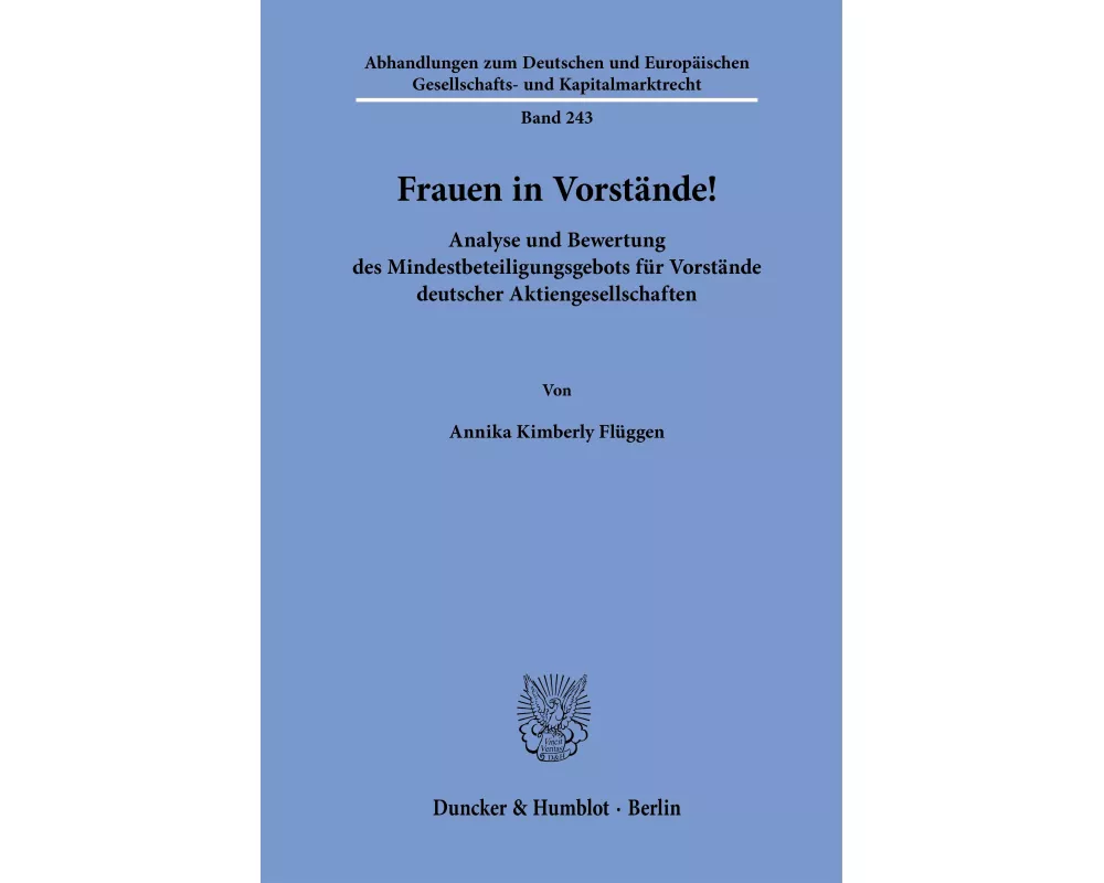 Frauen in Vorstände!