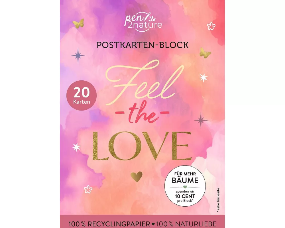 Postkartenblock Feel the Love