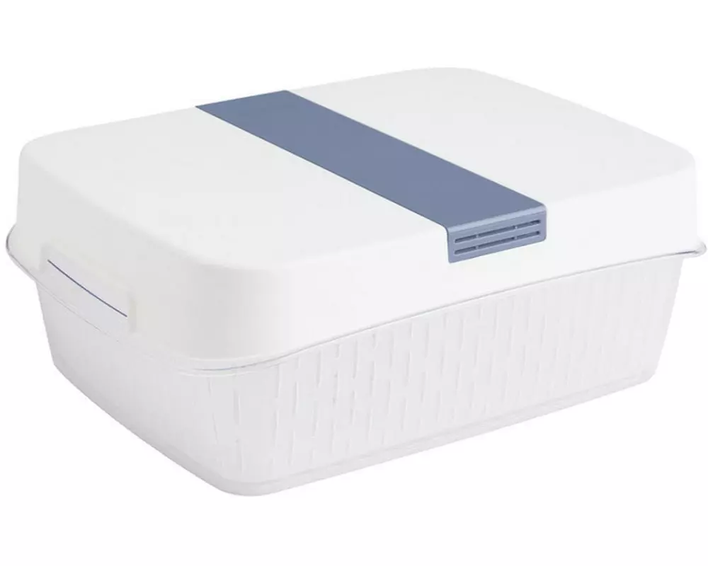 Rotho Vorratsbehälter Fresh 6.4 l, Blau/Weiss