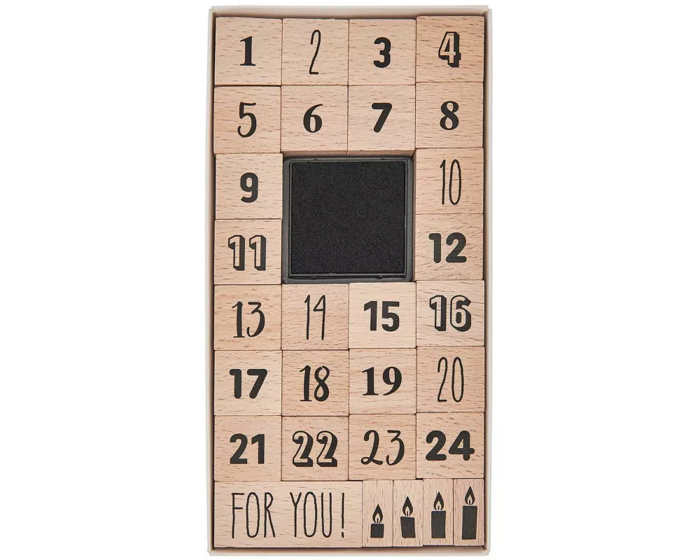 Stempelset Adventskalenderzahlen FSC 100% 29 Stk