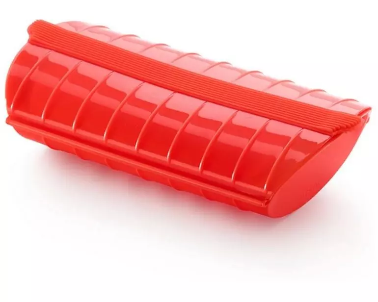 Lékué Mikrowellen-Dampfgarer Rot