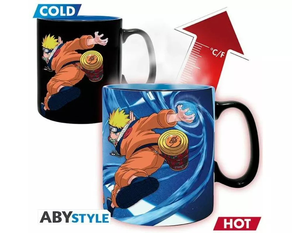 NARUTO - Mug Heat Change - 460 ml- Naruto & Sasuke - cardboard