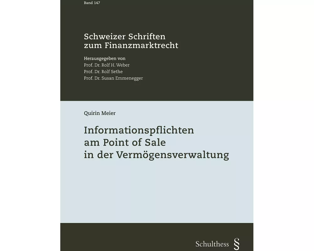 Informationspflichten am Point of Sale in der Vermögensverwaltung