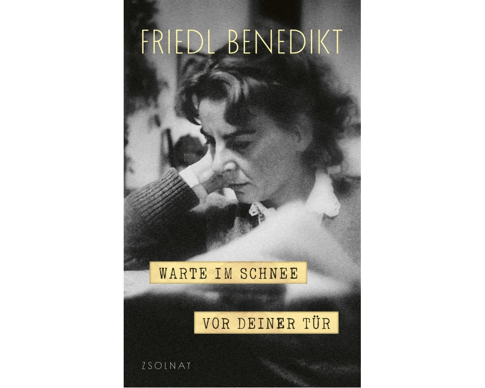 Warte im Schnee vor Deiner Tür