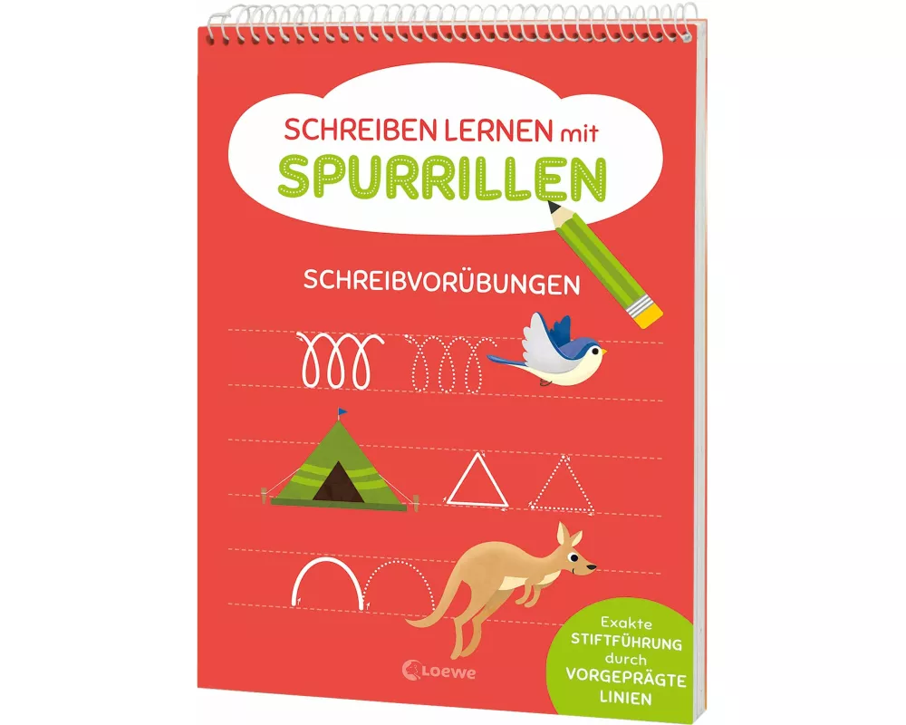 Schreiben lernen mit Spurrillen - Schreibvorübungen