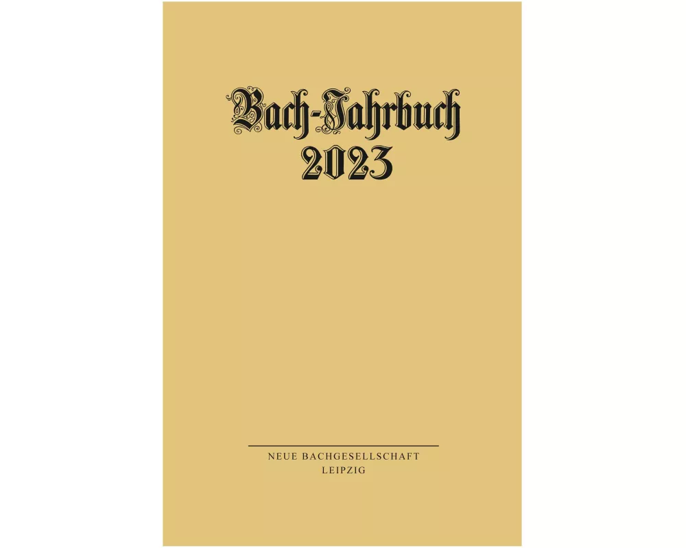 Bach-Jahrbuch 2023