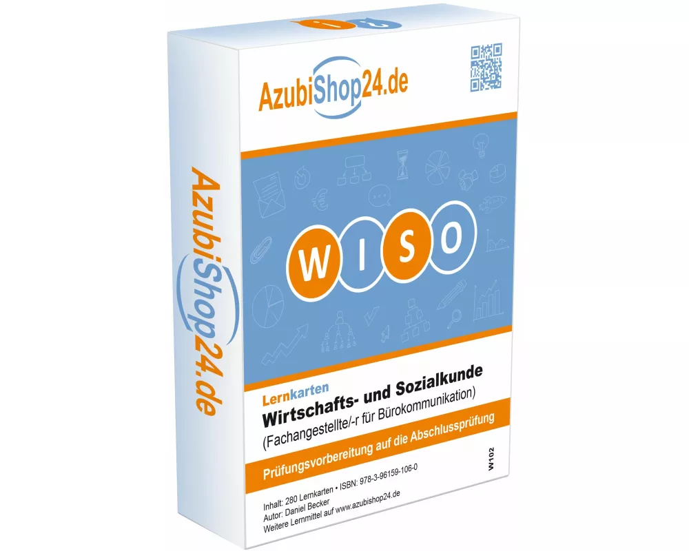 AzubiShop24.de Lernkarten Wirtschafts- und Sozialkunde Fachangestellter für Bürokommunikation / Fachangestellte für Bürokommunikation Prüfungsvorberei