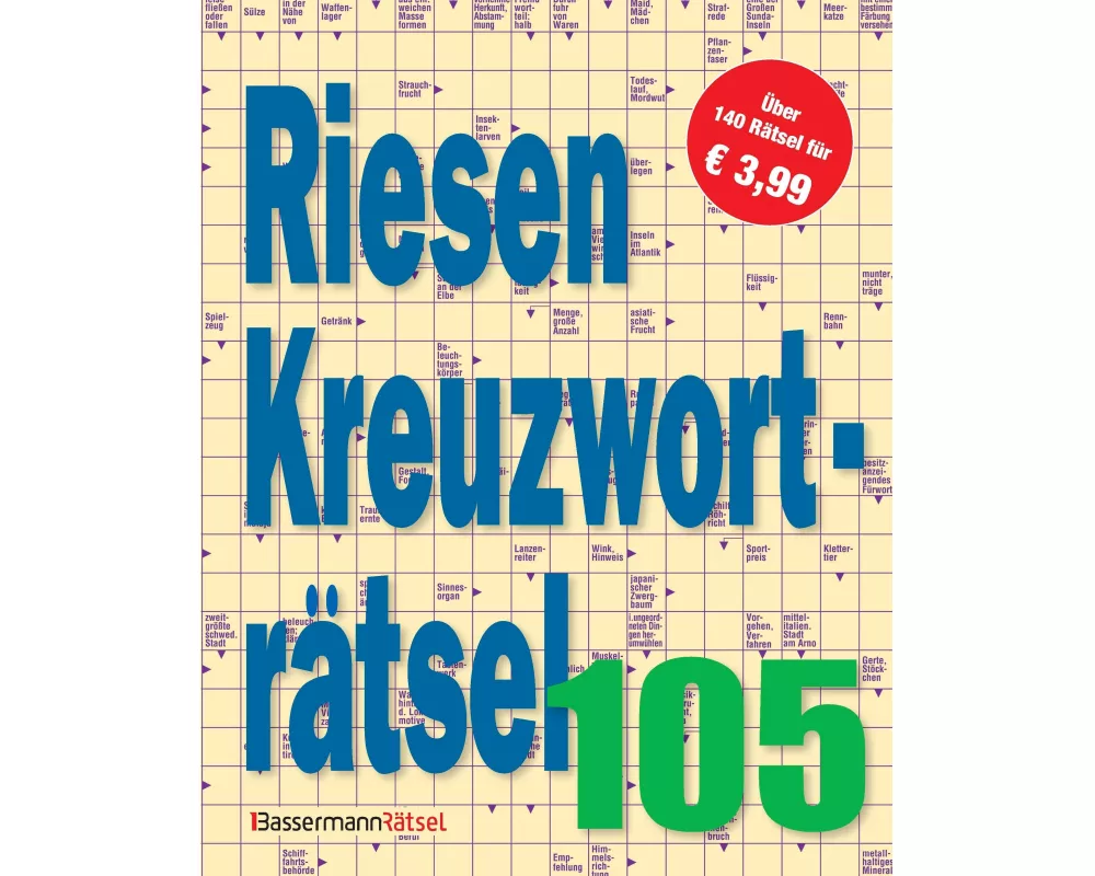 Riesen-Kreuzworträtsel 105 (5 Exemplare à 3,99 €)