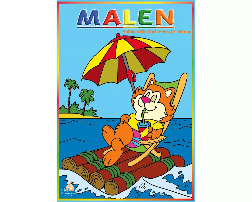 Malen - Malbuch für Kinder von 4-6 Jahren mit 50 lustigen Ausmalbildern