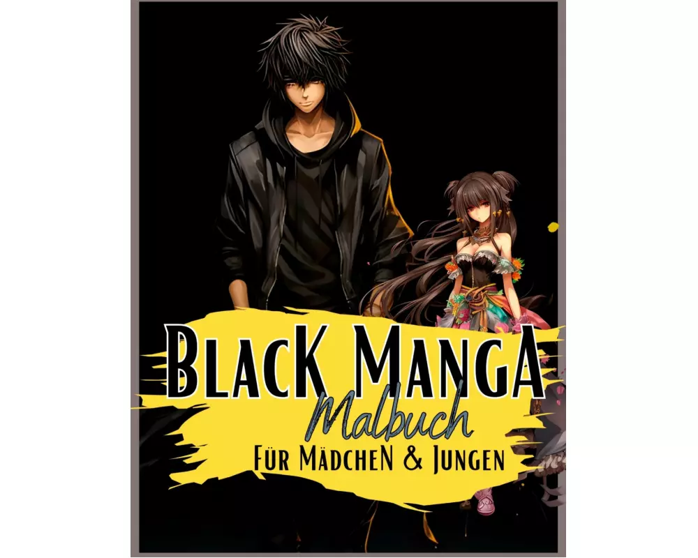 Black Manga Malbuch