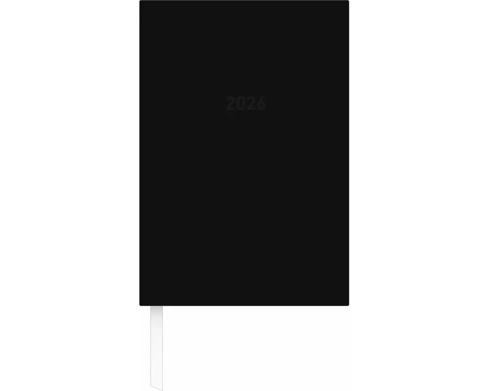 Zettler Buchkalender 1T/1S schwarz 2026 – Timer 15 × 21 cm, 1 Tag pro Seite, wattierter Kunststoffeinband, FSC-zertifiziert