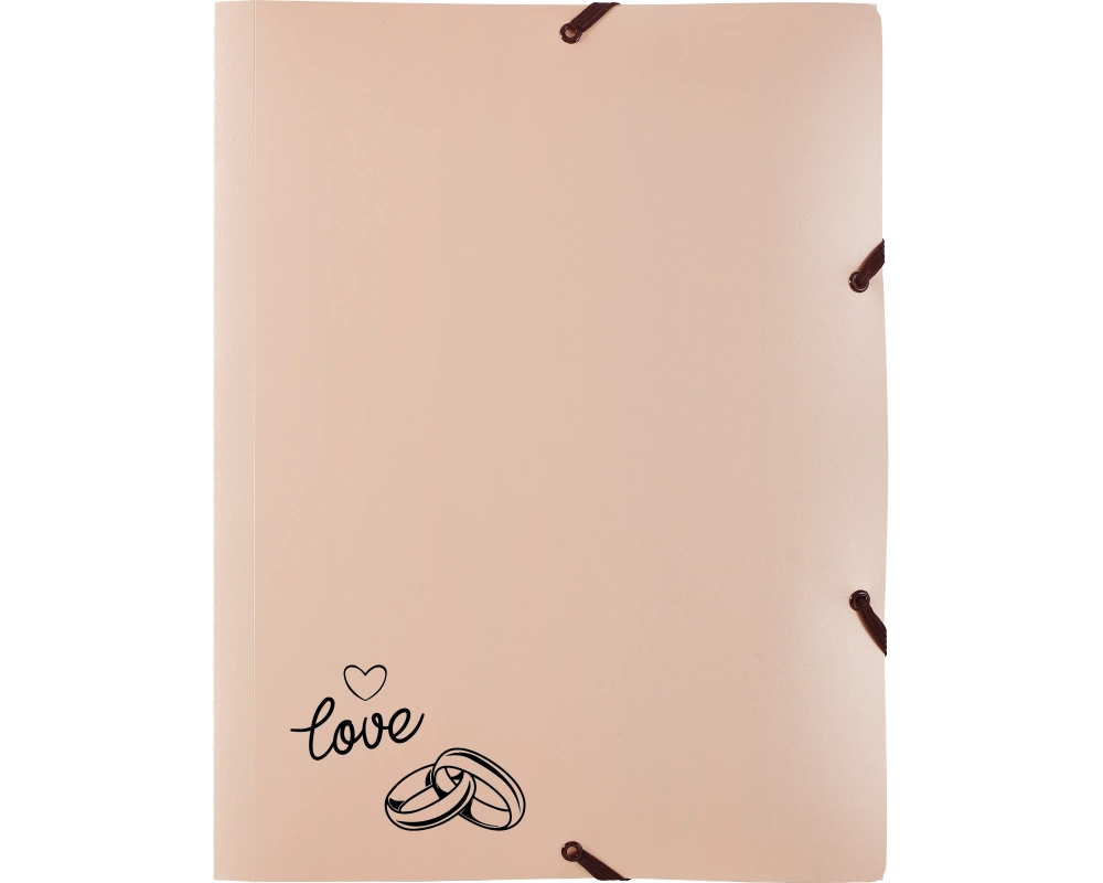 KOLMA Gummibandmappe Wedding A4 11.179.08 opak roségold,love