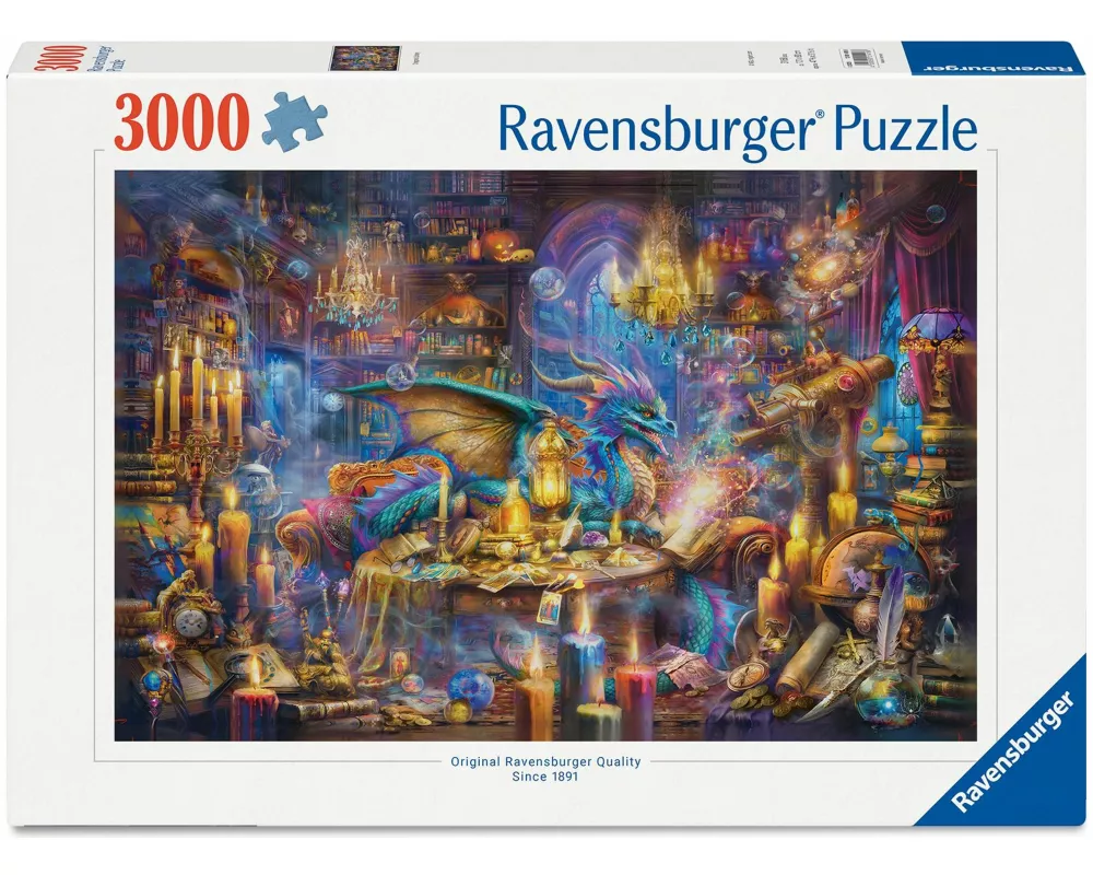 Erwachsenenpuzzle 3000 Teile - Drachenbibliothek