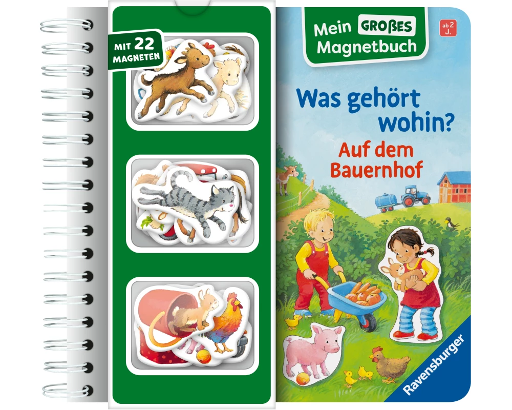 Mein großes Magnetbuch - Was gehört wohin? Auf dem Bauernhof