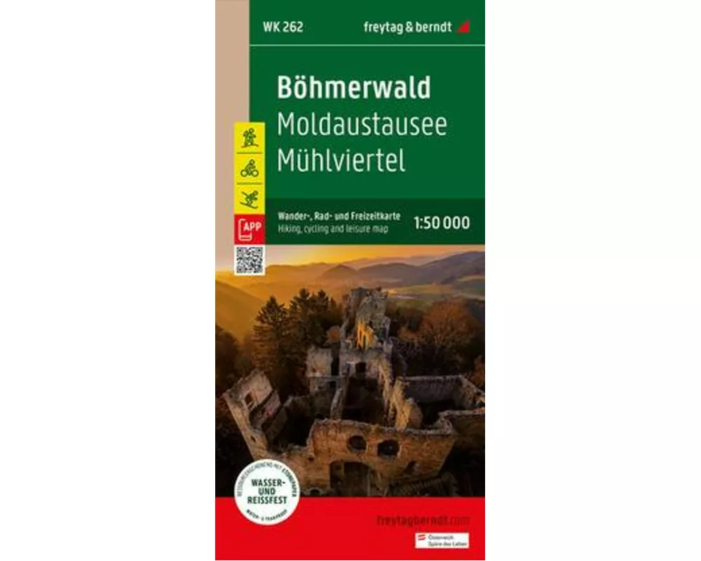 freytag & berndt Wanderkarte WK 262 Böhmerwald, Moldaustausee - Mühlviertel 1:50.000
