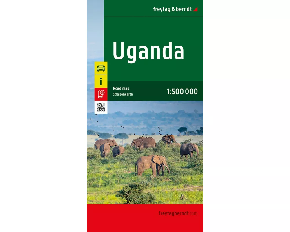 Uganda, Straßenkarte 1:500.000, freytag & berndt