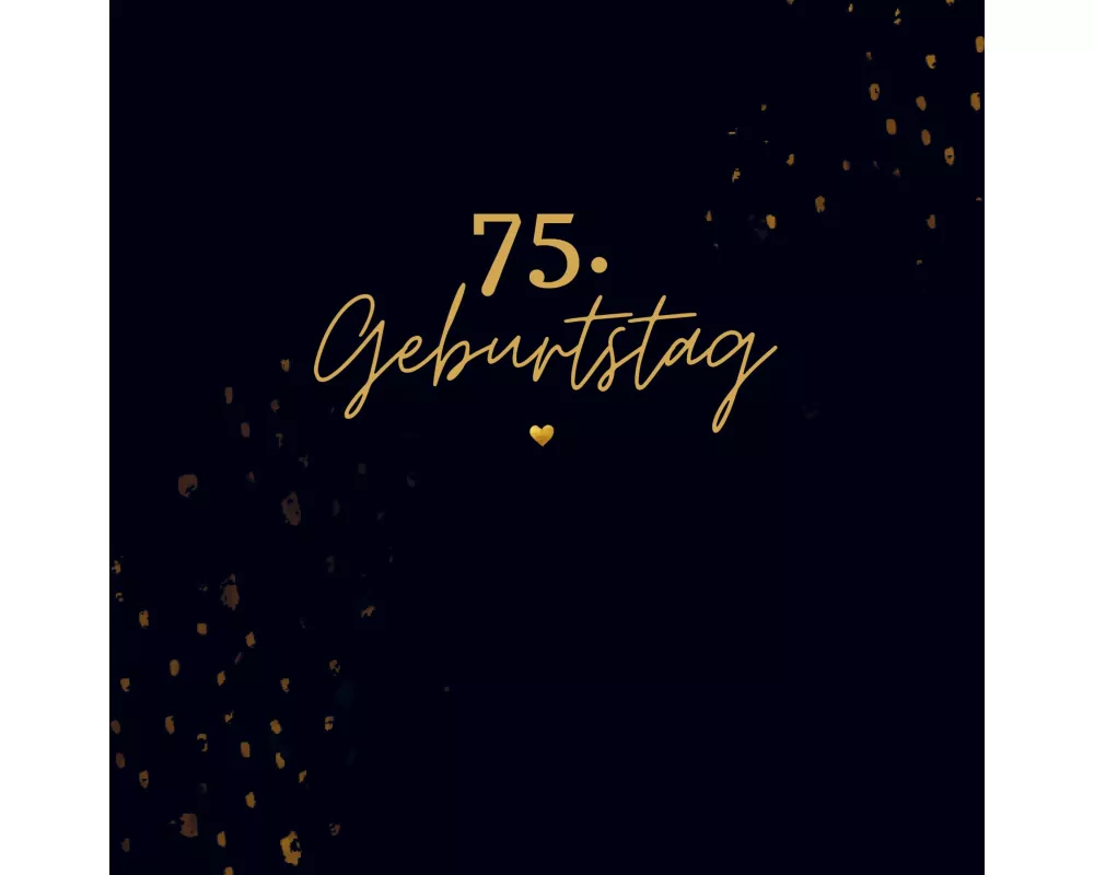 75. Geburtstag- Gästebuch Blanko