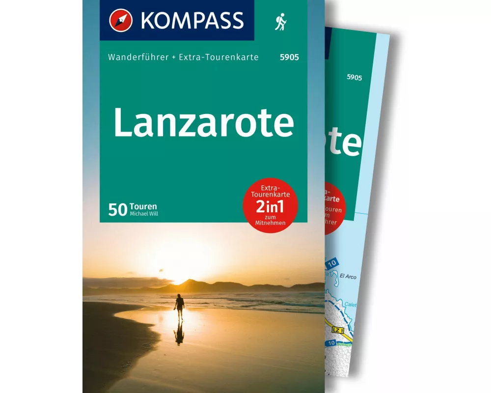 KOMPASS Wanderführer Lanzarote, 50 Touren mit Extra-Tourenkarte