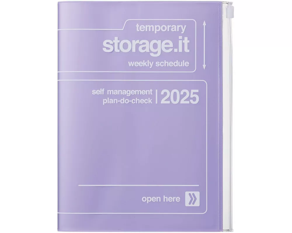 MARK'S 2024/2025 Taschenkalender A5 vertikal, Storage it // Purple
